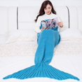 thumbnail image 1 of Mermaid Tail Blanket Soft Knit (blue), 1 of 3