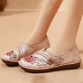 thumbnail image 2 of Mostsola Flats for Women Round Toe Vintage Soft Floral Embroidery Dress Shoes Comfort Slip on Loafer, 2 of 8