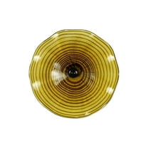 Dale Tiffany Rosslyn Flower Hand Blown Art Glass Wall Décor with Wall Mounting Bracket, 9-Inch Diameter