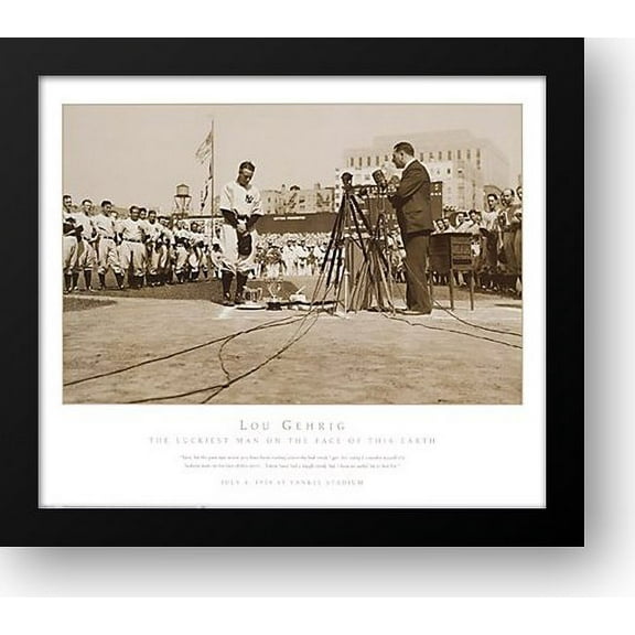 Lou Gehrig Farewell 36x32 Framed Art Print by Bettmann-Corbis