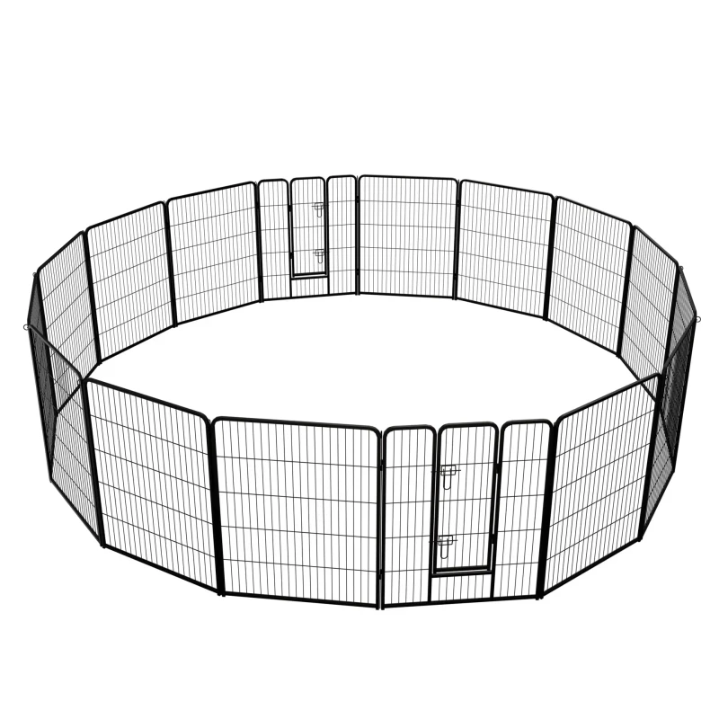 Dog Playpen Outdoor, 40 inch Dog Pen Indoor Heavy Duty Puppy Exercise Pen Metal Pet Fence for RV Camping/Yard/Garden(16 Panels)