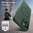 thumbnail image 4 of Pour iPhone 16 Pro Max Étui, Compatible avec MagSafe, Protection Antichoc de Qualité Militaire, Étui Magnétique pour iPhone 16 Pro Max, Étui Hybride Classique (HaloLock), Transparent, Vert, 4 of 5