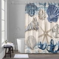 thumbnail image 5 of Retro Ocean Bathroom Shower Curtain, Sand Money Farmhouse Vintage Anchor Waterproof Washable Soft Bath Curtain for Bathtub Decor with 12 Hooks&Grommet, 60x72 Inch, 5 of 9