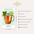 thumbnail image 3 of Eastern Print Moscow Mule Cocktail Poster Art, Bar Cart Liquor Poster, Bar Art, Drinks Art Home Decor For Bar, Pub, Kitchen, Club, Cocktail Prints, Bar Posters (UNFRAMED) 8x12, 8x12, 3 of 4