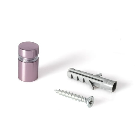 

Sign Standoff 1/2 Diameter x 1/2 Barrel Length Purple Aluminum Eco Series Easy Fasten Standoff Pack of 20 by Outwater