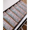 thumbnail image 7 of Stair Treads for Wooden Steps, Pink Teal Forest Peel and Stick Stair Treads with Reusable Adhesive, Modern Oil Painting Art Non Slip Indoor Stairs Runner Rugs Mats for Elders Dogs 8"x30" 10PCS, 7 of 7