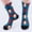 Blue, variant on Stylish Casual Print Over The Knee Socks, Novelty Crew Length Stockings for Daily Wear and Festive Holiday Giving with Patterns