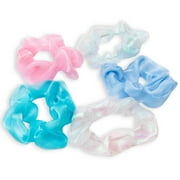 Claire's Cute Mini Scrunchies for Girls, Hair Tie Accessory, Pack of 5 Mixed Colors, Ideal as Ponytail Holder or Hair Elastic, Outer Diameter: 3 in/7.62 cm