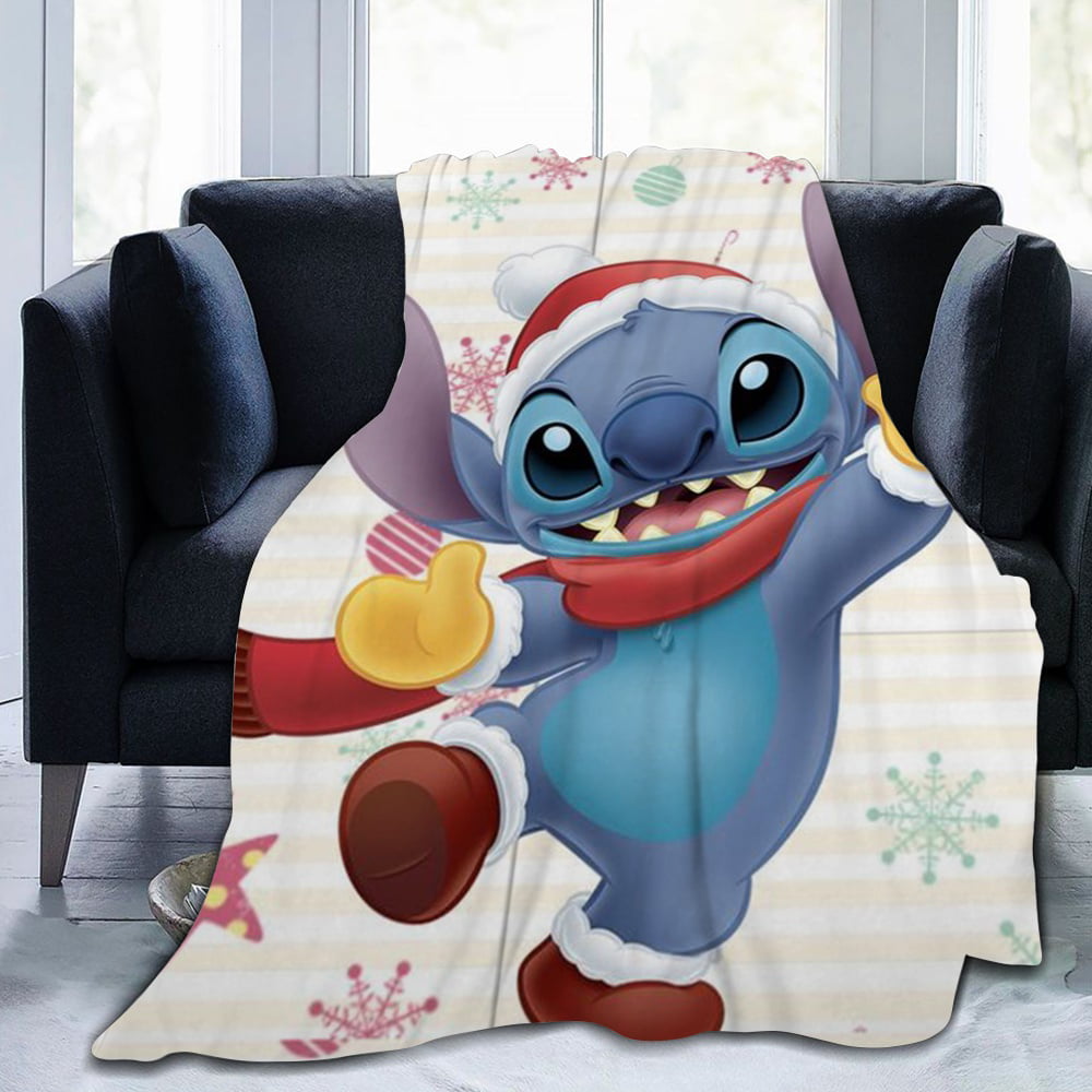 Goplnma - Stitch blanket, Lilo and Stitch cuddly blanket, flannel