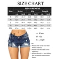 thumbnail image 7 of jinghuiyue Womens Mid Rise Stretchy Denim Shorts Casual Distressed Ripped Rolled Hem Jean Short with Pockets L, 7 of 7