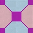 thumbnail image 1 of Ahgly Tapis d'Intérieur Carré à Motifs Bleus Abstraits, 6 Pieds Carré, 1 of 6