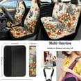thumbnail image 2 of KUIFORTI Butterfly Flower Pattern Car Seat Covers Full Set 15 Piece Car Seat Cover Steering Wheel Cover Seatbelt Covers Car Cup Coasters Car Trash Can Car Storage Box Rear View Mirror Cover Keychain, 2 of 6