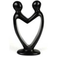 thumbnail image 1 of Handcrafted Soapstone Lovers Heart Sculpture, Black, 1 of 1