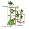 thumbnail image 2 of ColourTree Brown 34" x11.6"x 32" Plant Stands Indoor Wood Plant Shelf Outdoor Tiered Plant Rack for Multiple Plants Ladder Plant Holder Plant Table, 2 of 4