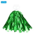 thumbnail image 3 of PET Cheerleading Pom Poms with Finger Holes for Sport Team Spirit Fun Dance Stage Events, Green 2 Pack, 3 of 5