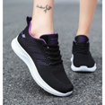thumbnail image 4 of Women Lightweight Walking Sneakers Breathable Knit Lace Up Casual Athletic Shoes, 4 of 11