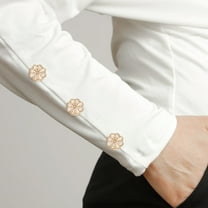 MLINS 3Pcs Cufflinks Stainless Steel Women Cufflinks Business Cufflinks Wedding Cufflinks For Wedding Day Or Formal Occasion