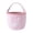 Pink, variant on ZHUER Easter Bunny Basket Decoration, Fabric Storage Basket, Picnic Basket, with Handle & Print, for Kids To Hold Easter Eggs, Candy, Snacks & Gifts, White Blue Pink Brown For Choose