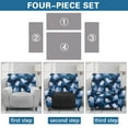 thumbnail image 6 of Xixirimido Ghost Tie-dye Pattern Recliner Cover with Pockets Reclining Slipcover 4-Pieces Lazy Boy Recliner Armchair Cover for Recliner Furniture Protector for Kid Pet, 6 of 8