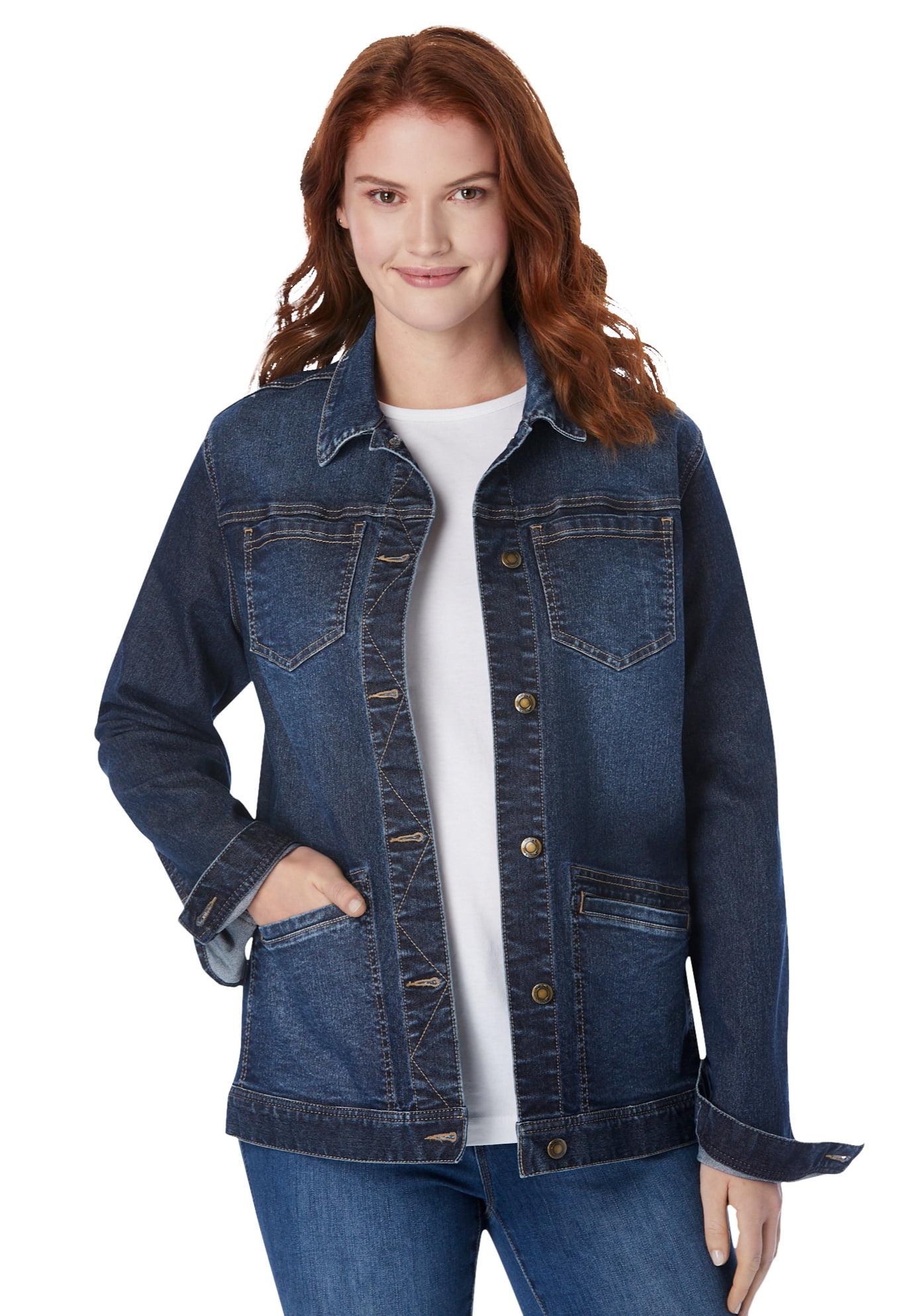 Walmart plus size jean jacket Clearance
