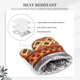 thumbnail image 5 of XMXT 2 Pcs Silicone Oven Mitts, Retro Tribe Aztec Prints Thickened Non-Slip BBQ Gloves, Multicolor, 5 of 9