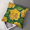 thumbnail image 7 of Yellow Roses Flower Satin Pillowcase for Hair and Skin Silk Pillowcase Pillow Case with Envelope Closure Throw Pillow Cover for Sofa Bedroom Chair Car Home Decor - Standard,, 7 of 7