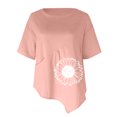 thumbnail image 4 of Moda Mujer Verano Casual Manga Corta Cuello Redondo Estampado Blusa Camiseta Wmkox8yi bvn1278, 4 of 4
