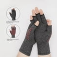 thumbnail image 3 of Guantes de compresión antideslizantes de medio dedo para entrenamiento de articulaciones, rehabilitación, deportes al aire libre, guantes de entrenamiento de fitness, 3 of 6