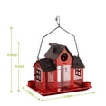 thumbnail image 3 of KoiLife Bird Houses for Outside, Bluebird House, Bird Box, Bird House for Window, Hanging Bird House 13 Inch Red Metal Swing House Bird Feeder with Solar Power, 3 of 7