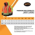 thumbnail image 2 of Pioneer V1130150-M Premium Hi-Viz Waterproof Safety Jacket, Cell Phone Pocket, Orange, Medium, 2 of 2