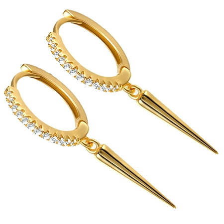 

Earrings Hoop Day Spikes 2022 Fathers Mothers 925 Silver Hanging Punk Helix Tragus Ear Studs Clip Hop Hip Huggy