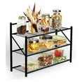 thumbnail image 6 of House 2 Home 27" Wide Foldable Metal Shelf / Shoe Rack, Powder Coated Black Paint & 3 Tiers, 6 of 6
