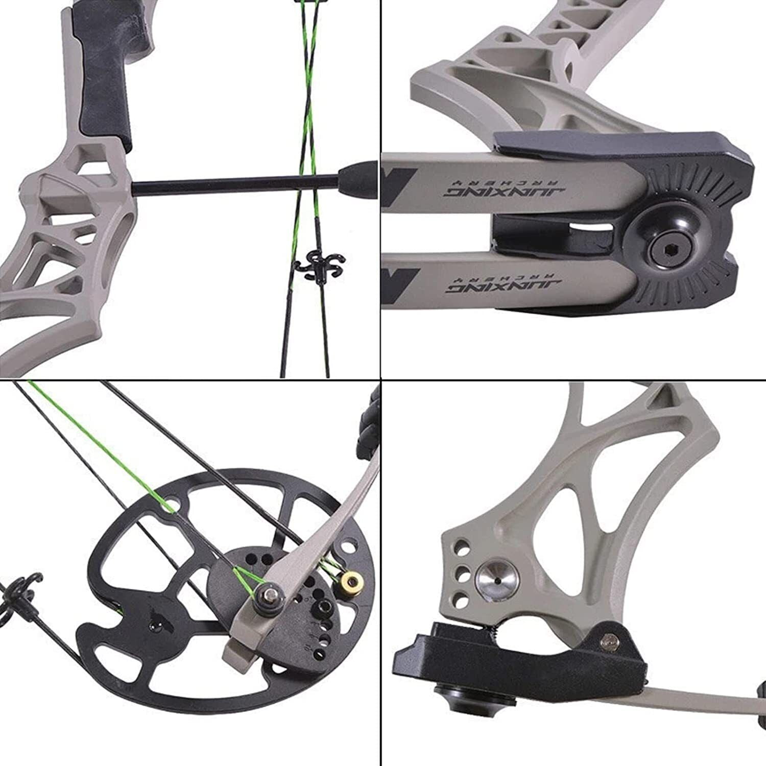 JUNIXNG M129Compound Bow Kit 30-70lbs Adjustable 320fps Carbon Arrows Archery Hunting Target