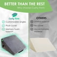 thumbnail image 4 of Cushy Form Wedge Pillows for Sleeping, Multipurpose Memory Foam Bed - Grey--, 4 of 5