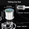 thumbnail image 2 of Sedal de pesca LUSTEMBER 500 m transparente de nailon 0,45 mm resistente, 2 of 6