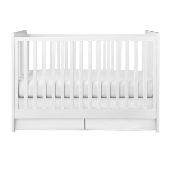 White Pleated Crib Skirt, Crib Skirt for Baby Bed, Crib Skirt for Nursery Room Decor