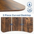 thumbnail image 4 of VIVO Rustic Vintage Brown Table Top for Adjustable Standing Desk Frames, 4 of 6