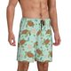 thumbnail image 2 of Balery Cute Sea Turtles Pantalones cortos de pijama de punto de algodón para hombre con cinturilla y bolsillos-4X-Large, 2 of 6