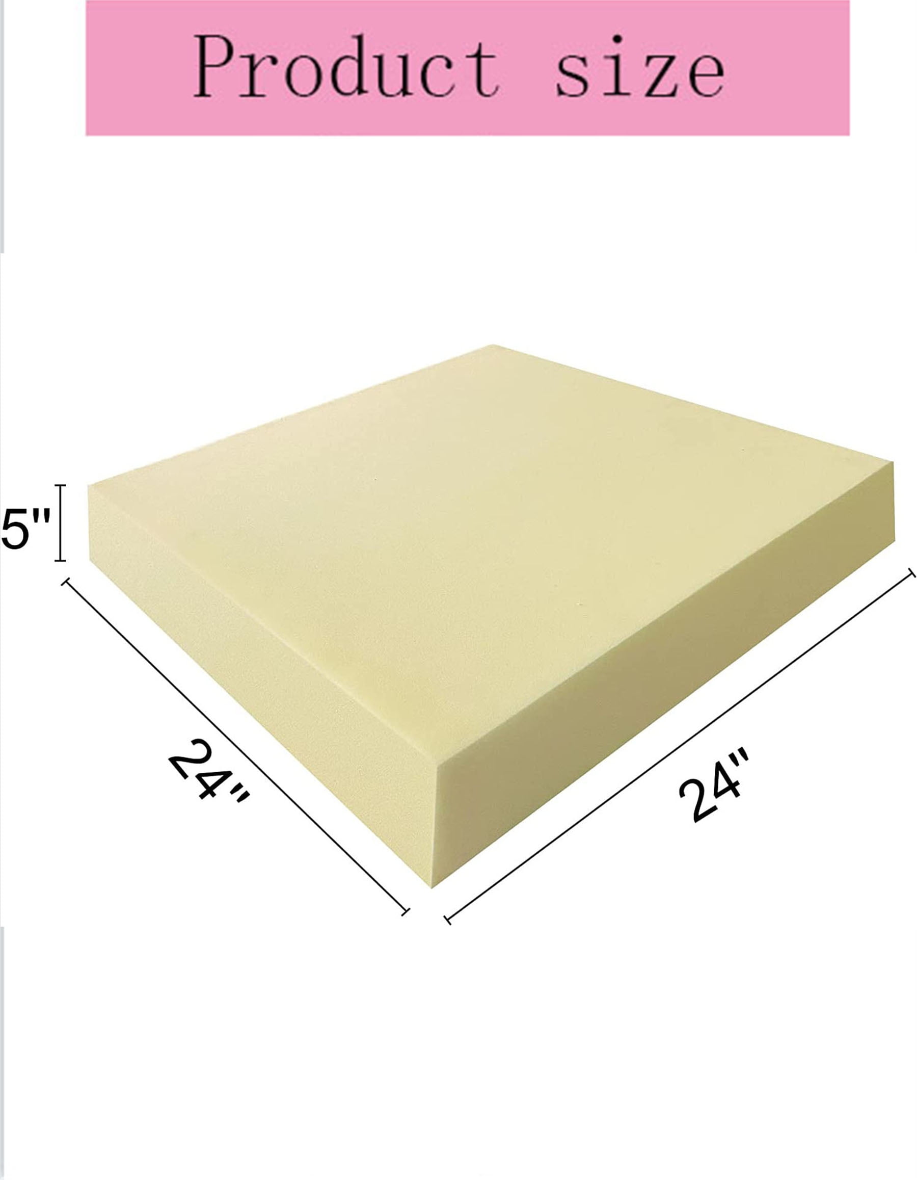 Foamma 5 x 24 x 84 High Density Upholstery Foam Padding, Thick-Custom  Pillow, Chair, and Couch Cushion Replacement Foam, Craft Foam Upholstery  Supplies, Foam Pad for Cushions and Seat Repair - Yahoo