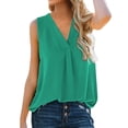 thumbnail image 4 of Women's Tank Tops V Neck Sleeveless Fitting Basic Tank Tops Spring Clothes Trendy Tops, 4 of 4