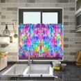 thumbnail image 4 of Yayeee Kitchen Curtains Tier Pair Light Filtering 27"x24" Rod Pocket Short Cafe Window Panel, Vibrant Geometric Pattern, 4 of 7