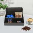 thumbnail image 2 of 3 Shelf Black Bamboo Countertop Tea Station Organizer Coffee Condiment Organizer, 2 of 10