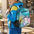 thumbnail image 3 of Jeiento Axolotl 13.5 Inch Toddler Backpack for 3-5 Year Old Girls, Preschool Lightweight Kids Bag, 2 Front Pockets + 2 Mesh Side Pockets for Travel, 3 of 7