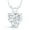 White Gold Plated, variant on Aone Jewelry 3 Carat Heart Shape Moissanite Solitaire Pendant Necklace for Women | EF-VS1 Clarity | 14K Gold Over 925 Sterling Silver with Cable Chain in Rose, White & Yellow Gold