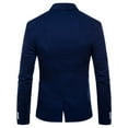 thumbnail image 4 of Aayomet Big and Tall Jacket Men'S Fashion Suit Men'S Fashion Slim Fit Cotton And Material Small Suit (Blue, XL), 4 of 5