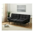 thumbnail image 1 of Refurbished Mainstays MS95-010-107-02 Memory Foam Futon, Black Faux Suede Fabric, 1 of 2