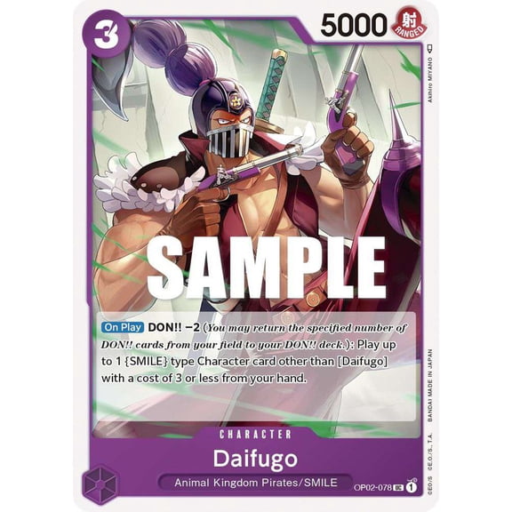 One Piece Paramount War Uncommon Daifugo OP02-078