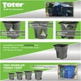 Toter 96 Gal. Large Outdoor Commercial Recycling Garbage Bin with Quiet