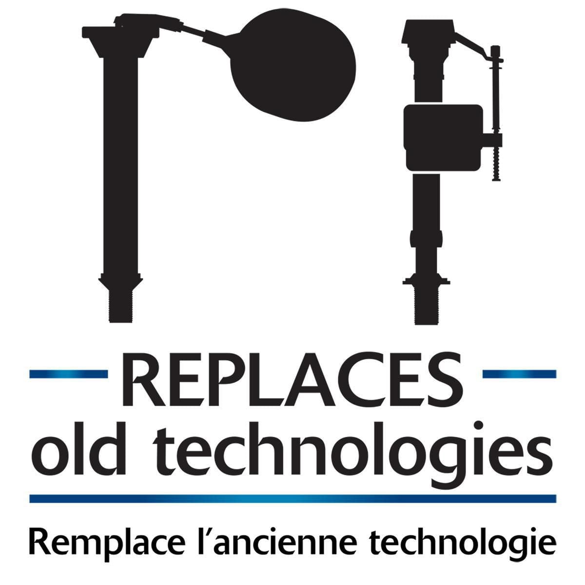 Kit complet de réparation de toilettes Standard 1 pouce (4010MP) - Répare les toilettes qui coulent, bruyantes, à remplissage lent et à chasse d'eau faible