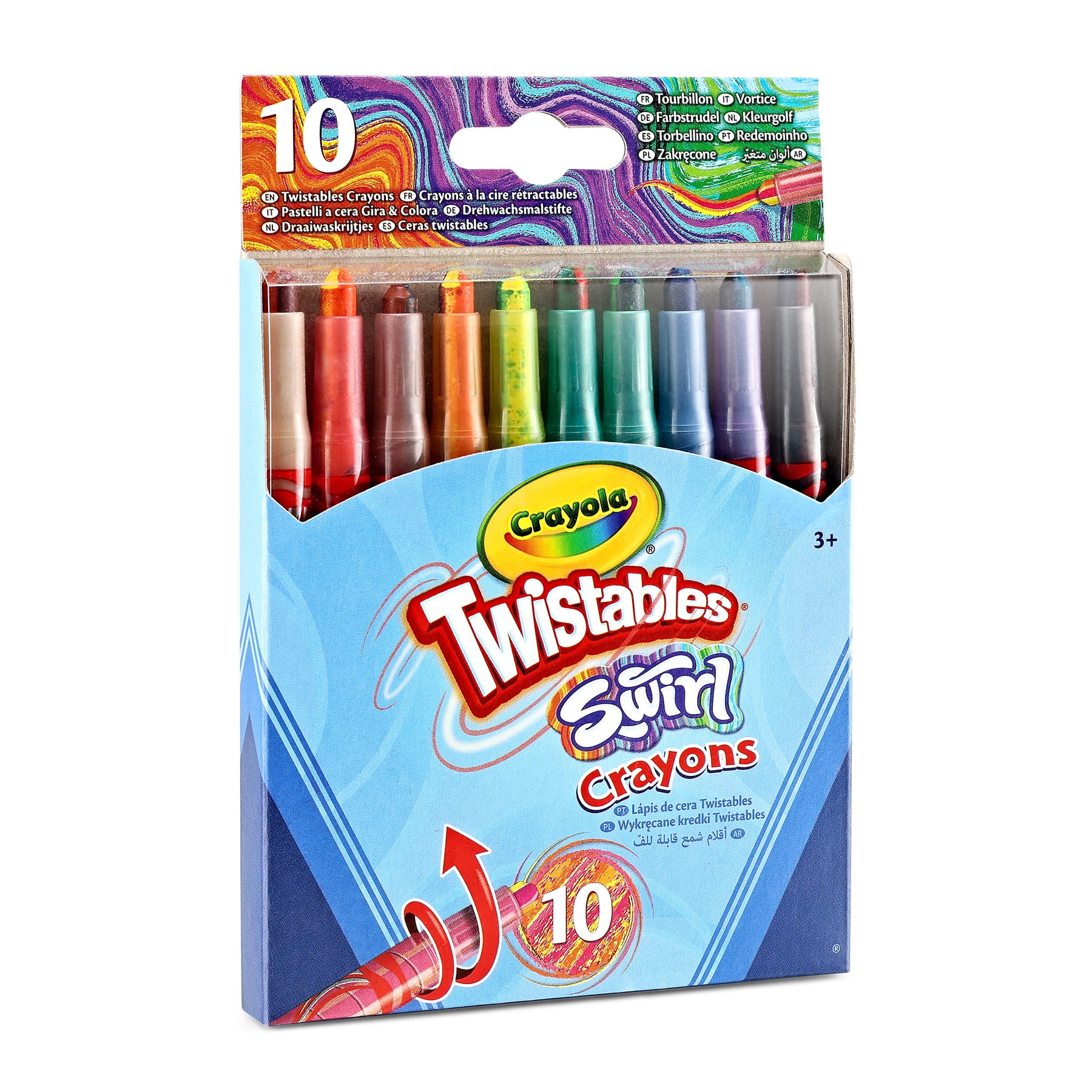 Crayola SWIRL Mini Twistable Crayons, 10 Per Pack, 6 Packs